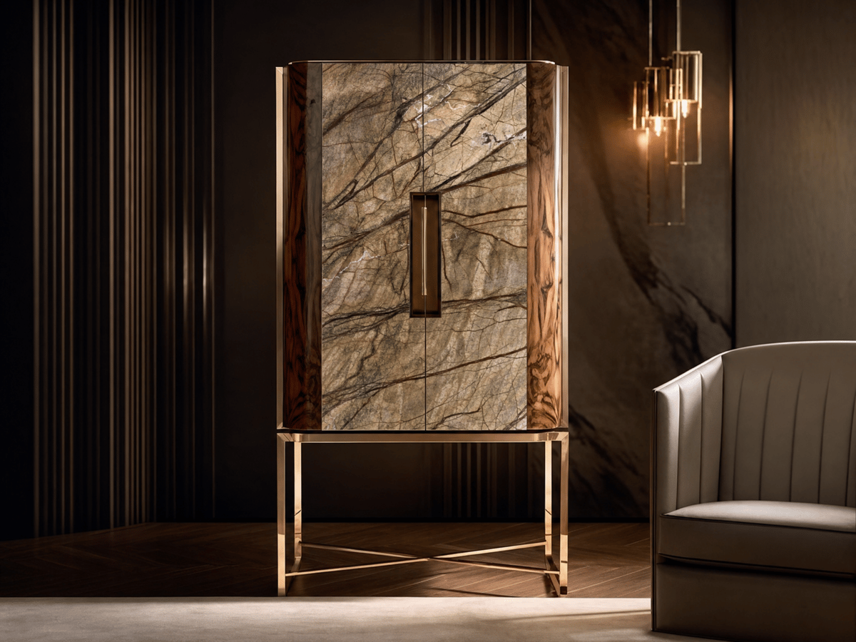 Two-door display cabinet · R9006 — Collection interior