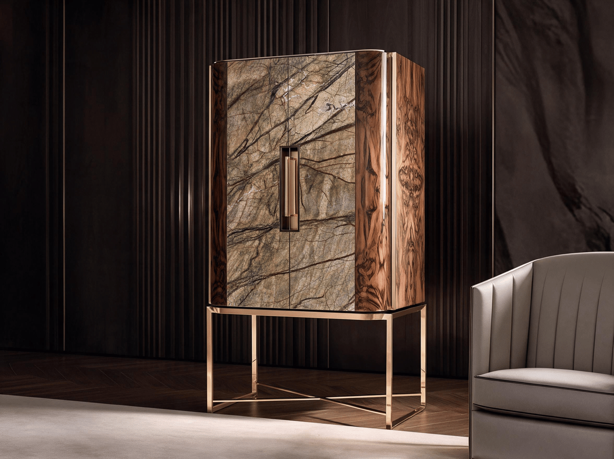 Vitrina de dos puertas · R9006 — Interior de la colección