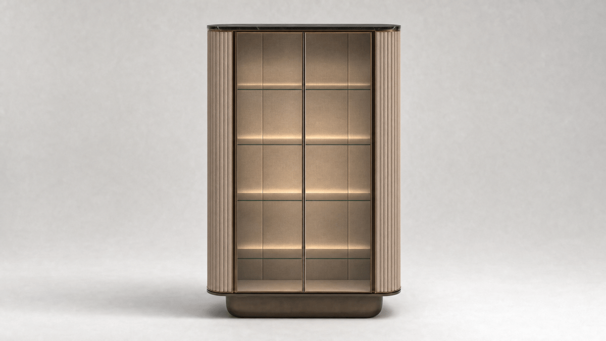 Two-door display cabinet · R9207 — Studio photograph