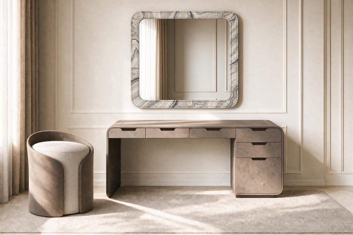 Dressing table · R9503 / Mirror · R9504 — Collection interior