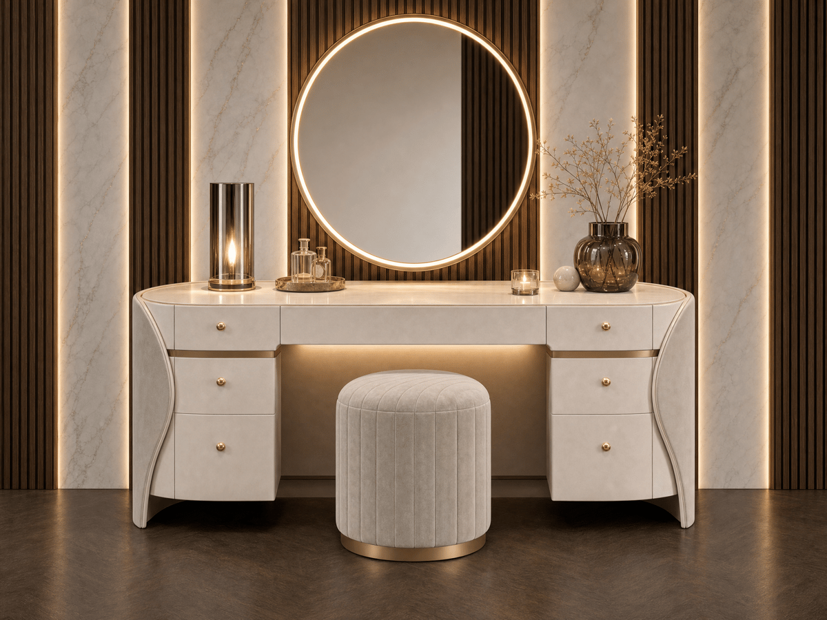 Dressing table · R9602 / Pouf · R9603 — Collection interior