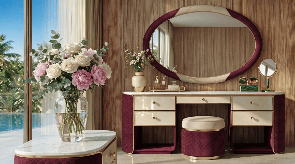 Dressing table · R8824 / Pouf · R8825 — Collection interior
