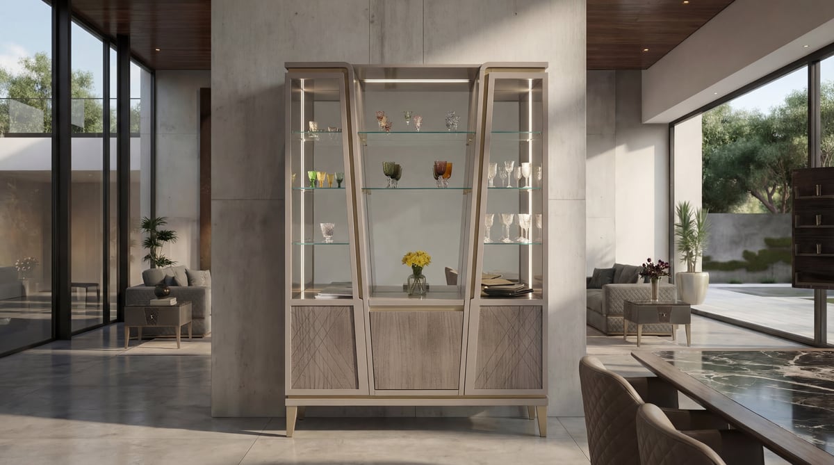 Three-door display cabinet · R8814 — Collection interior