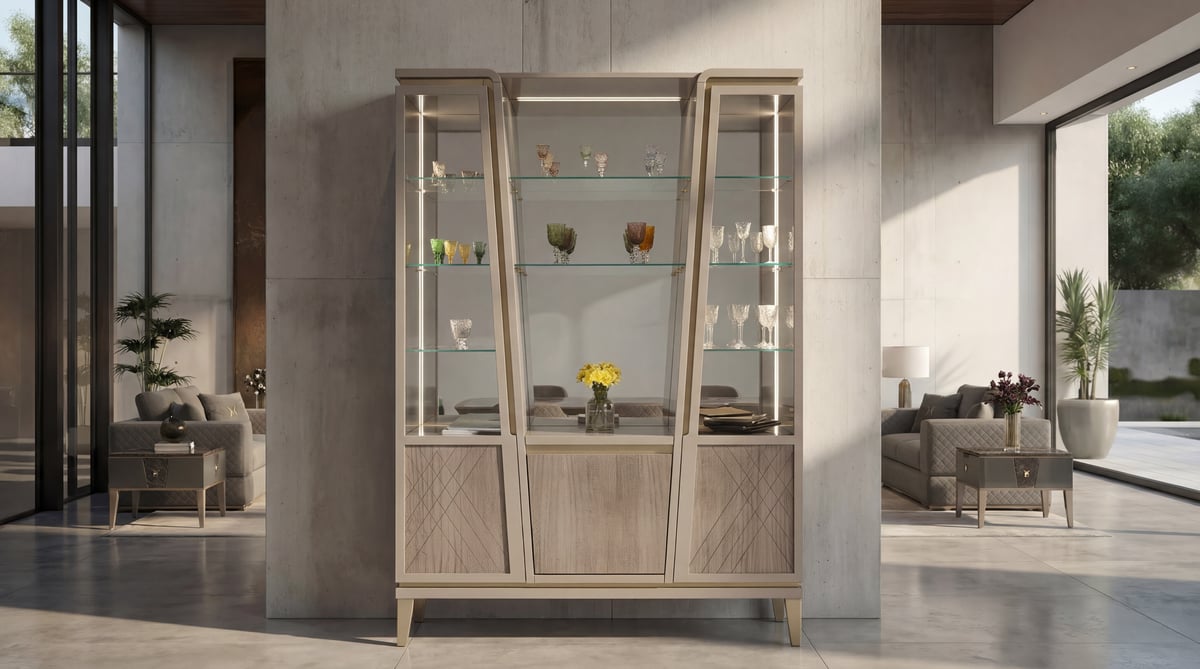Three-door display cabinet · R8814 — Collection interior